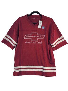 Hollister Chevrolet American Classic Red Mesh Men's Jersey Shirt Baggy Fit Sz XS